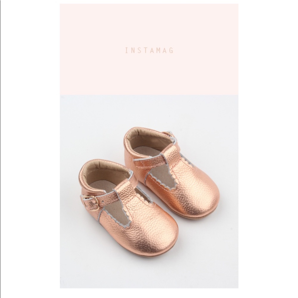 Rose Gold t-bar shoes🌟🌞